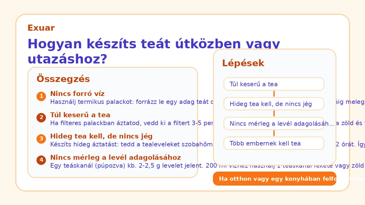 Hogyan készíts teát útközben vagy utazáshoz?