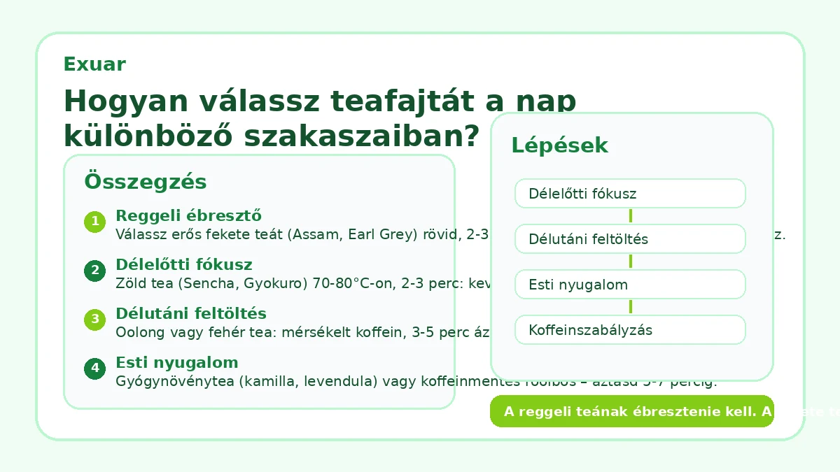 Hogyan válassz teafajtát a nap különböző szakaszaiban?