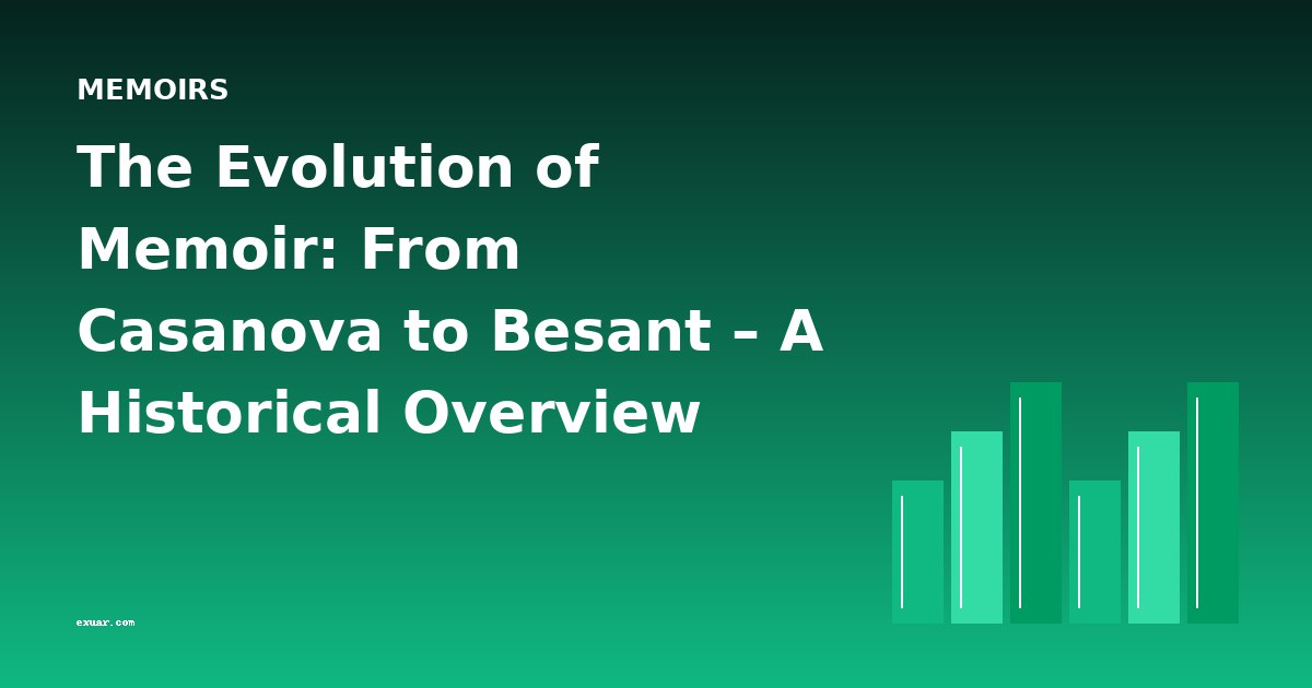 The Evolution of Memoir: From Casanova to Besant – A Historical Overview