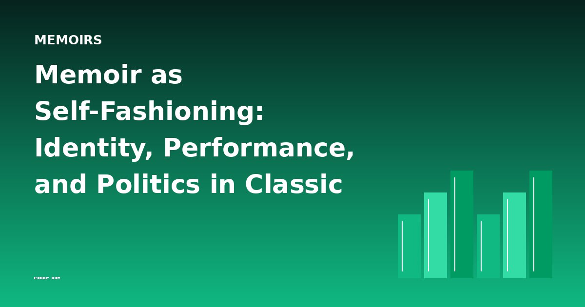 Memoir as Self-Fashioning: Identity, Performance, and Politics in Classic Autobiographies