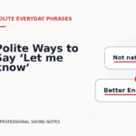 Polite Ways to Say ‘Let me know’