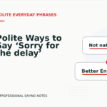 Polite Ways to Say ‘Sorry for the delay’