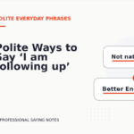 Polite Ways to Say ‘I am following up’