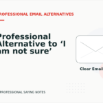 Professional Alternative to ‘I am not sure’