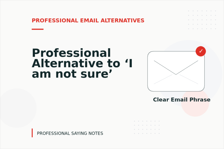 Professional Alternative to ‘I am not sure’ Professional Alternative to ‘I am not sure’