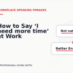 How to Say ‘I need more time’ at Work