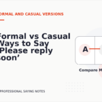 Formal vs Casual Ways to Say ‘Please reply soon’