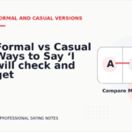 Formal vs Casual Ways to Say ‘I will check and get back to you’
