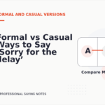 Formal vs Casual Ways to Say ‘Sorry for the delay’