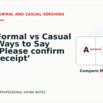 Formal vs Casual Ways to Say ‘Please confirm receipt’
