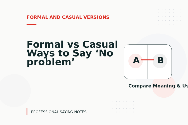 Formal vs Casual Ways to Say ‘No problem’ Formal vs Casual Ways to Say ‘No problem’